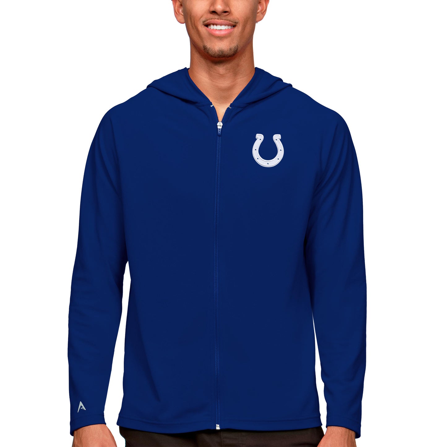 Men's Antigua Royal Indianapolis Colts Logo Legacy Full-Zip Hoodie