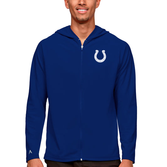 Men's Antigua Royal Indianapolis Colts Logo Legacy Full-Zip Hoodie