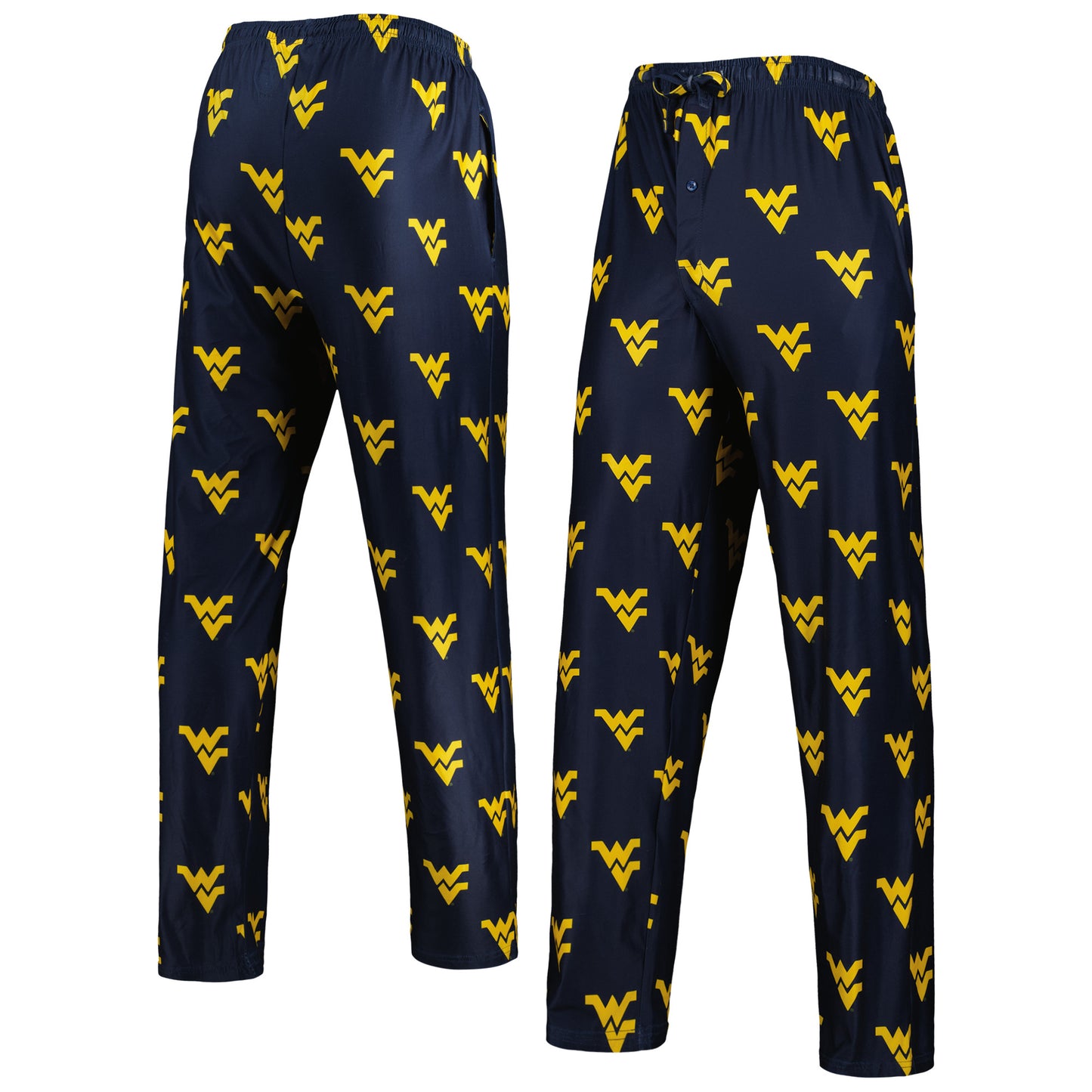 Men's Concepts Sport Navy West Virginia Mountaineers Logo Flagship Allover Print Pants