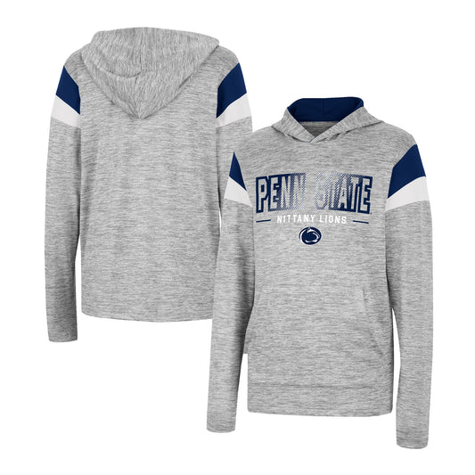 Youth Colosseum Heather Gray Penn State Nittany Lions Tartookas Long Sleeve Hoodie T-Shirt