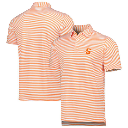 Men's Vineyard Vines Orange Syracuse Orange Bradley Stripe Sankaty Polo