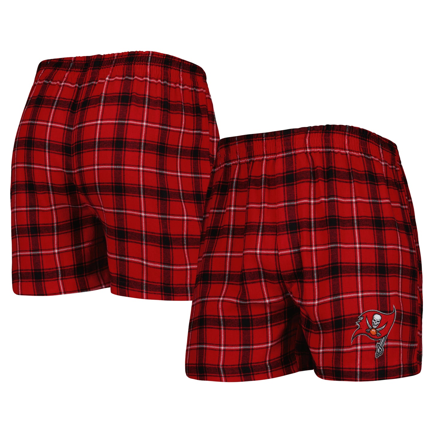 Men's Concepts Sport Red/Black Tampa Bay Buccaneers Ledger Flannel Boxers