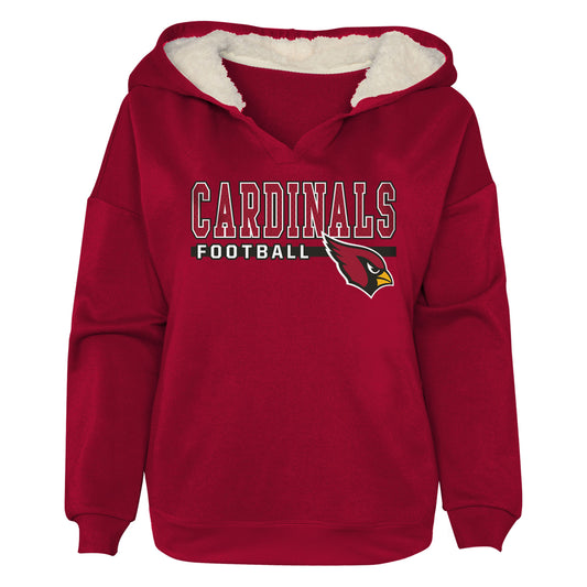 Girls Toddler Cardinal Arizona Cardinals Football Pullover Hoodie