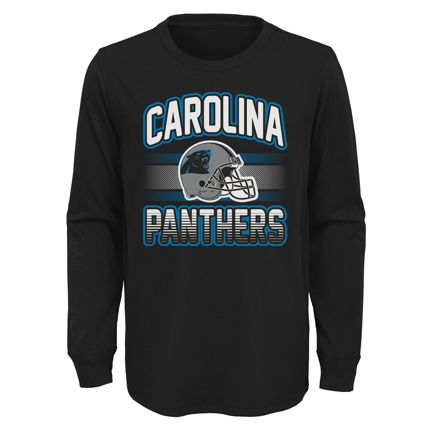 Toddler Black Carolina Panthers Helmet Long Sleeve T-Shirt