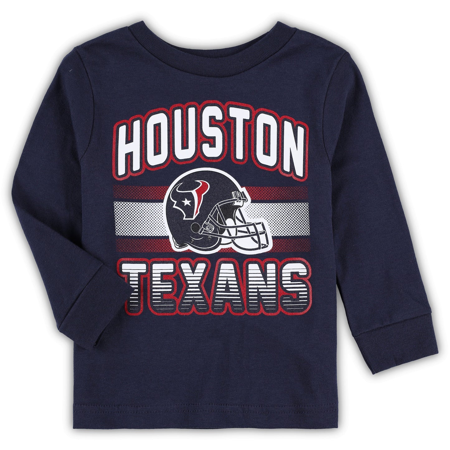 Toddler Navy Houston Texans Helmet Long Sleeve T-Shirt