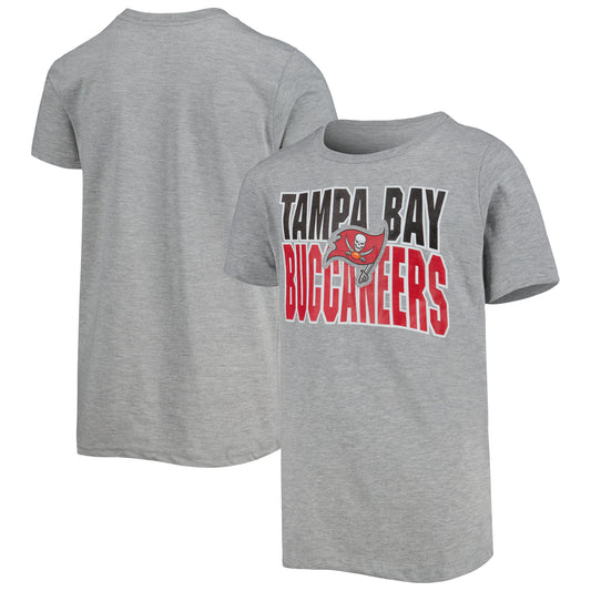 Youth Heather Gray Tampa Bay Buccaneers Football T-Shirt