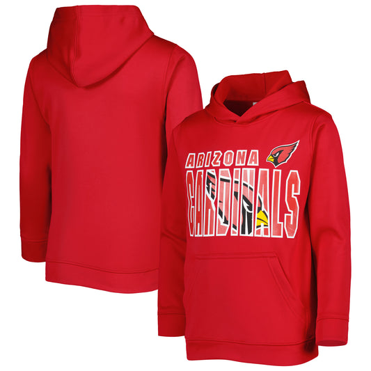 Youth Cardinal Arizona Cardinals Double Logo Pullover Hoodie