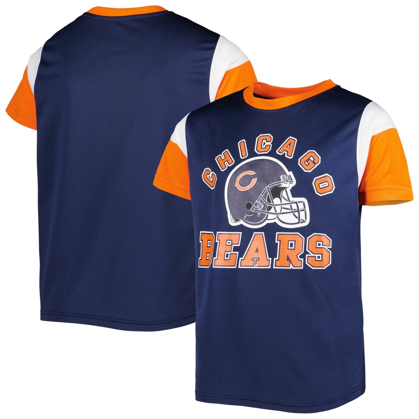 Youth Navy Chicago Bears Helmet T-Shirt