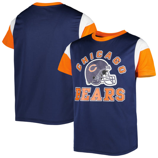 Youth Navy Chicago Bears Helmet T-Shirt