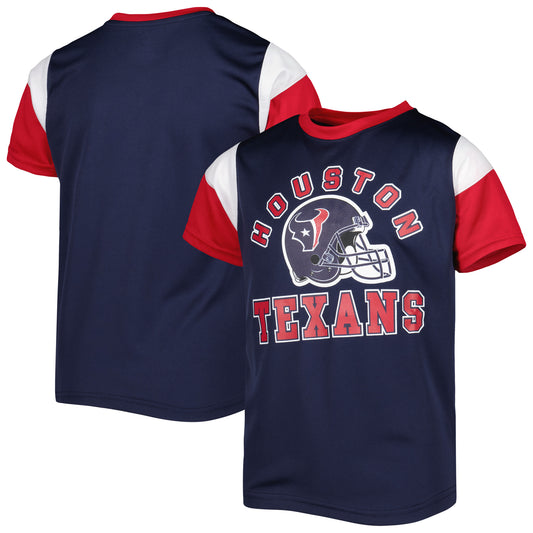 Youth Navy Houston Texans Helmet T-Shirt