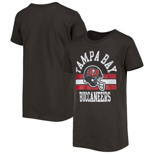 Youth Pewter Tampa Bay Buccaneers Helmet T-Shirt