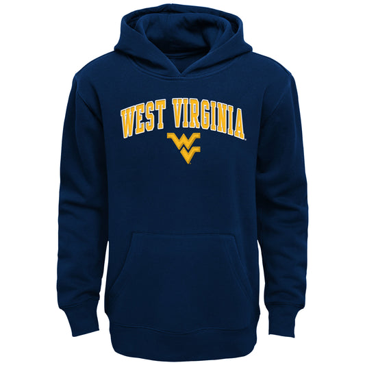 Youth Navy West Virginia Mountaineers Team Pullover Hoodie