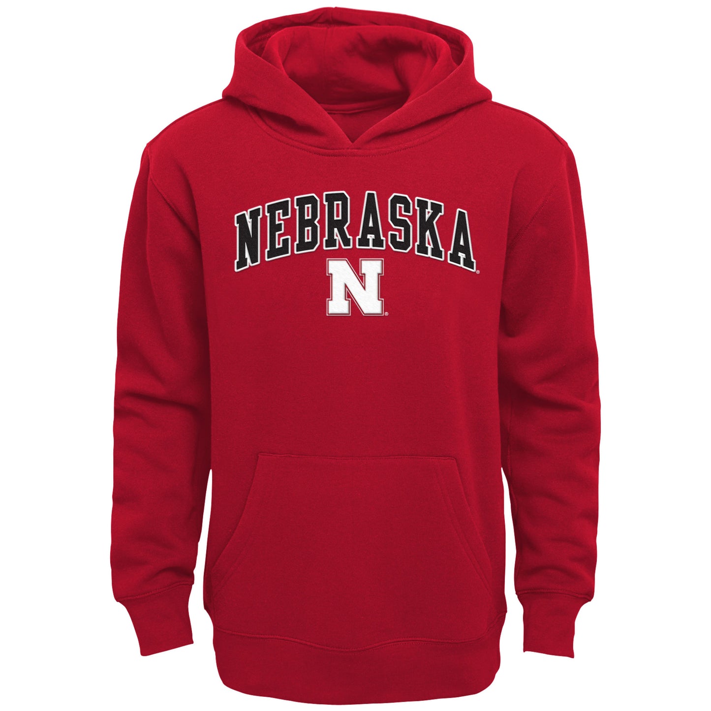 Youth Scarlet Nebraska Huskers Team Pullover Hoodie