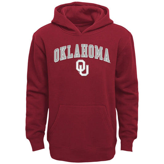 Youth Crimson Oklahoma Sooners Team Pullover Hoodie