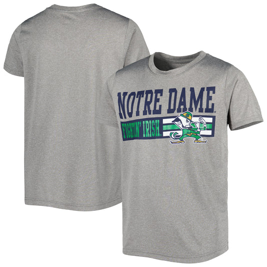 Youth Gray Notre Dame Fighting Irish Logo Team T-Shirt