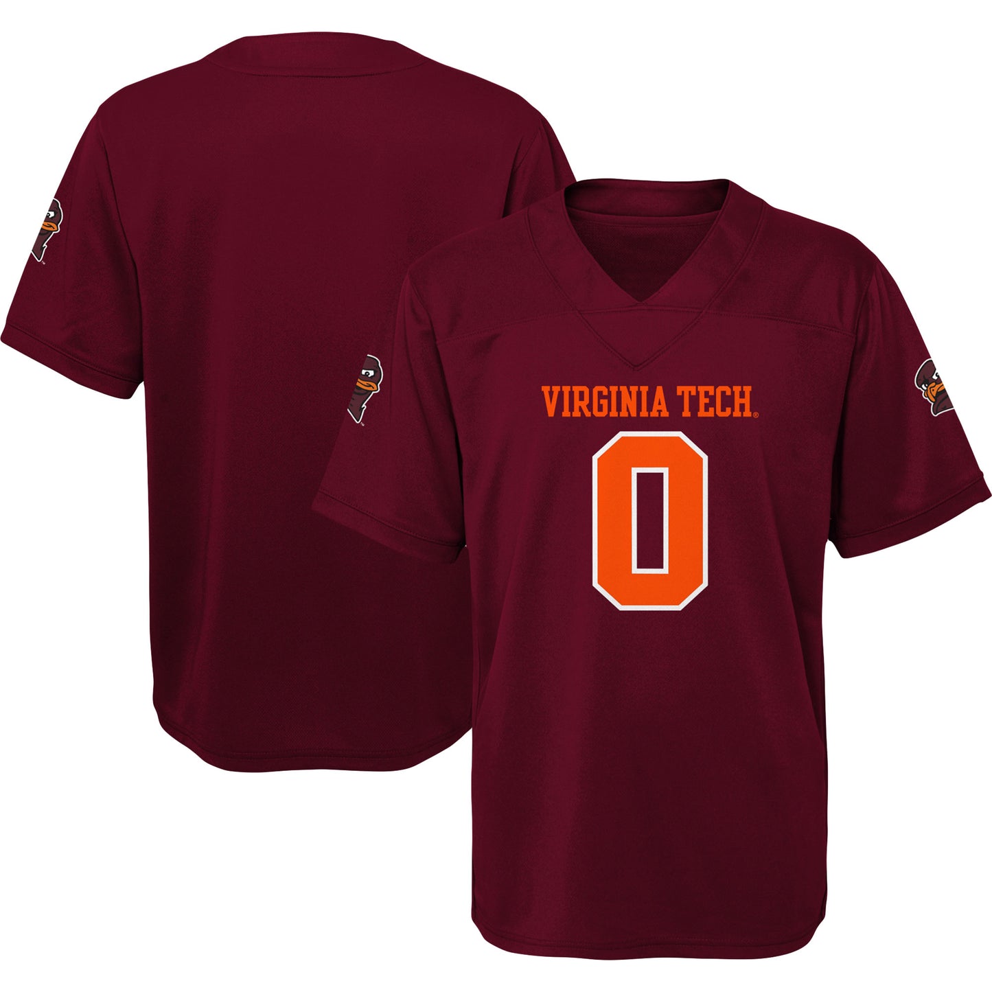 Youth #0 Maroon Virginia Tech Hokies Jersey