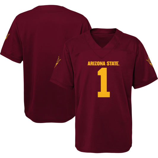 Youth #1 Maroon Arizona State Sun Devils Jersey