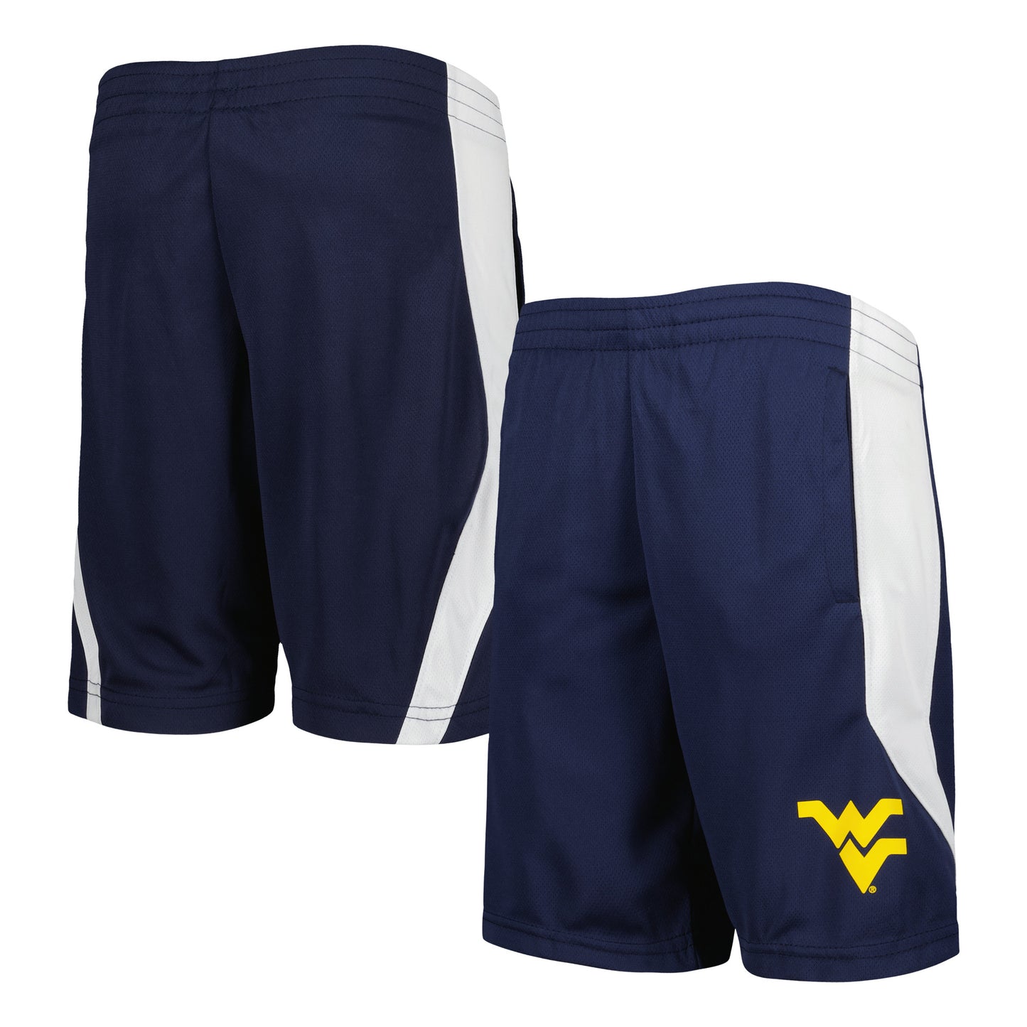 Youth Navy West Virginia Mountaineers Team Mesh Shorts