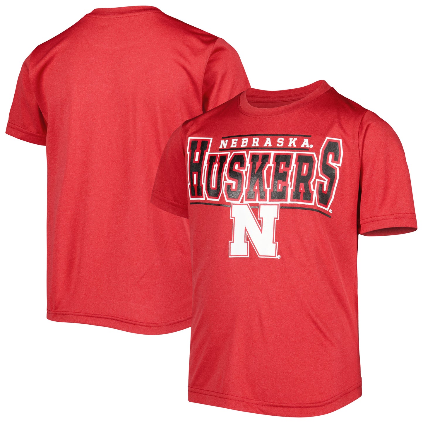 Youth Scarlet Nebraska Huskers Synthetic T-Shirt