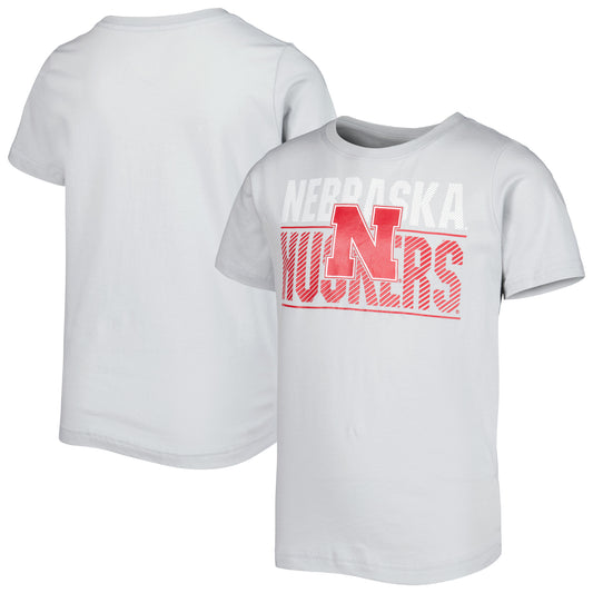 Youth Gray Nebraska Huskers Icon Team T-Shirt