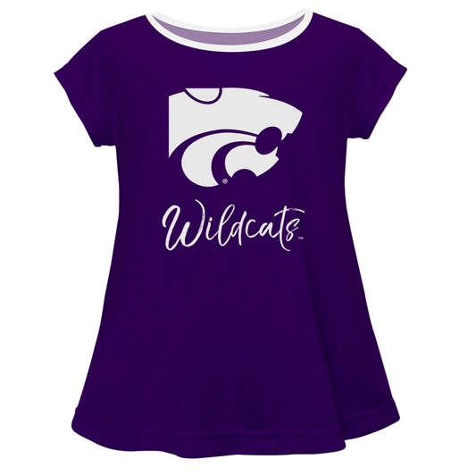 Girls Infant Purple Kansas State Wildcats A-Line Top