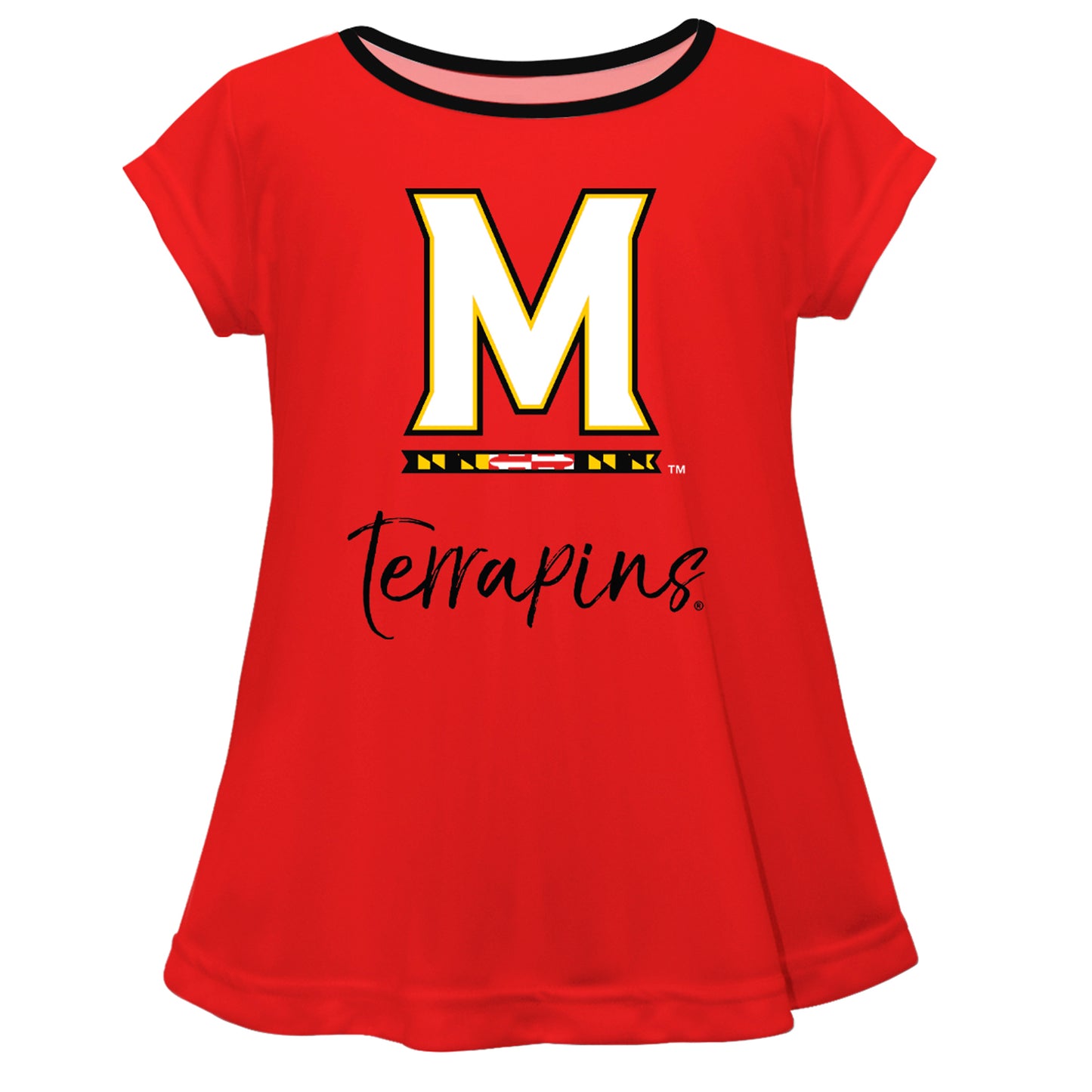 Girls Infant Red Maryland Terrapins A-Line Top