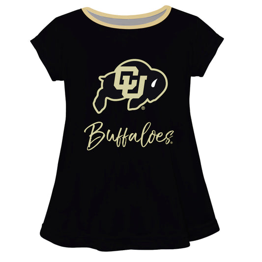 Girls Toddler Vive La Fete Black Colorado Buffaloes A-Line Top