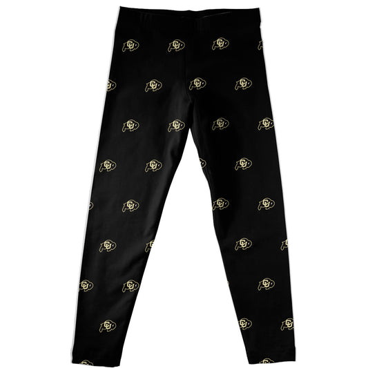 Girls Infant Vive La Fete Black Colorado Buffaloes All Over Print Leggings