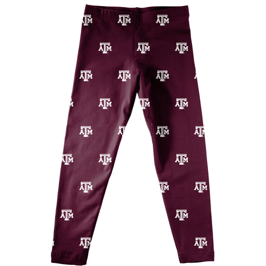 Girls Infant Vive La Fete Maroon Texas A&M Aggies All Over Print Leggings