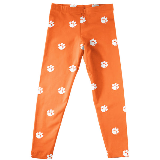 Girls Toddler Vive La Fete Orange Clemson Tigers All Over Print Leggings