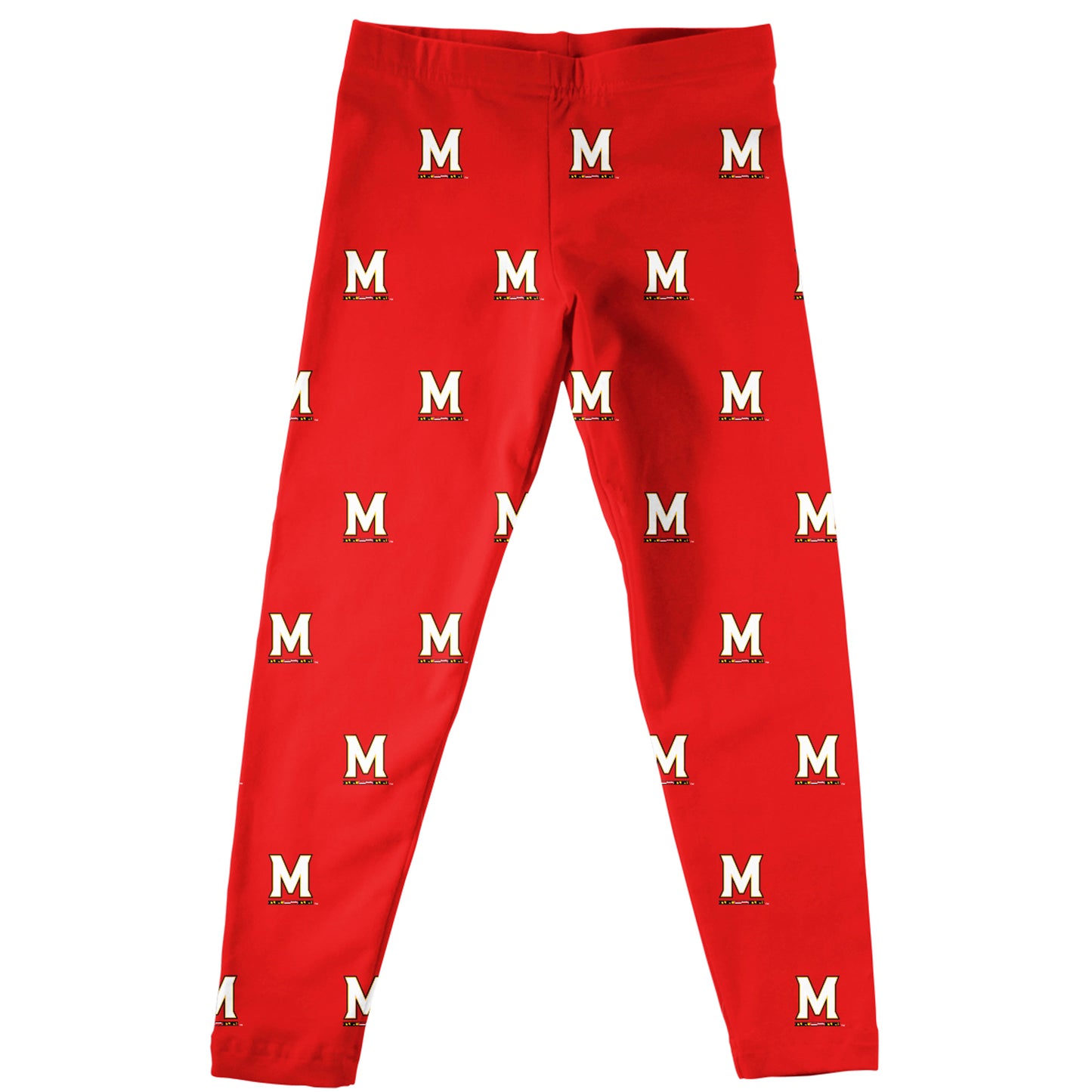 Girls Toddler Vive La Fete Red Maryland Terrapins All Over Print Leggings