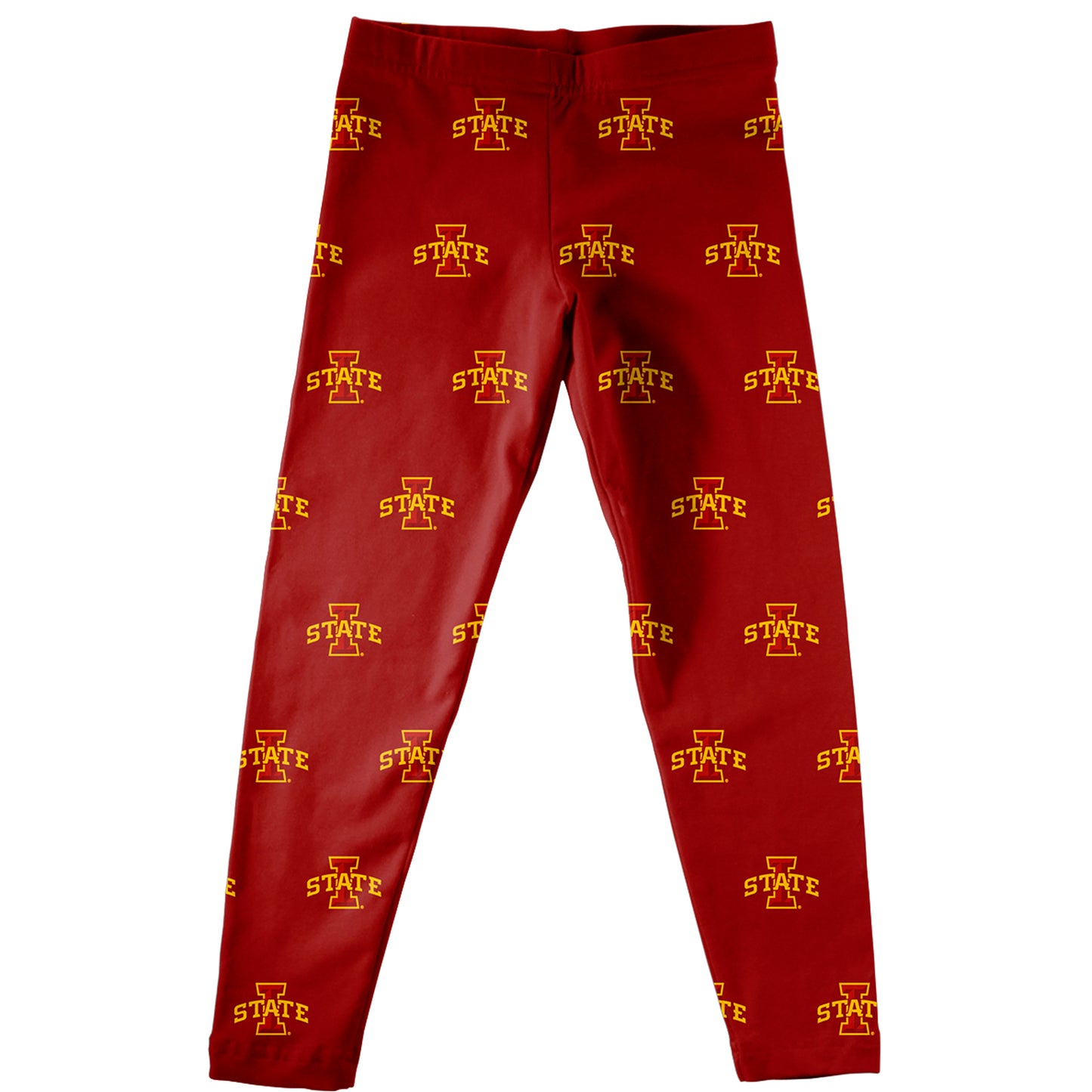 Girls Youth Cardinal Iowa State Cyclones All Over Print Leggings