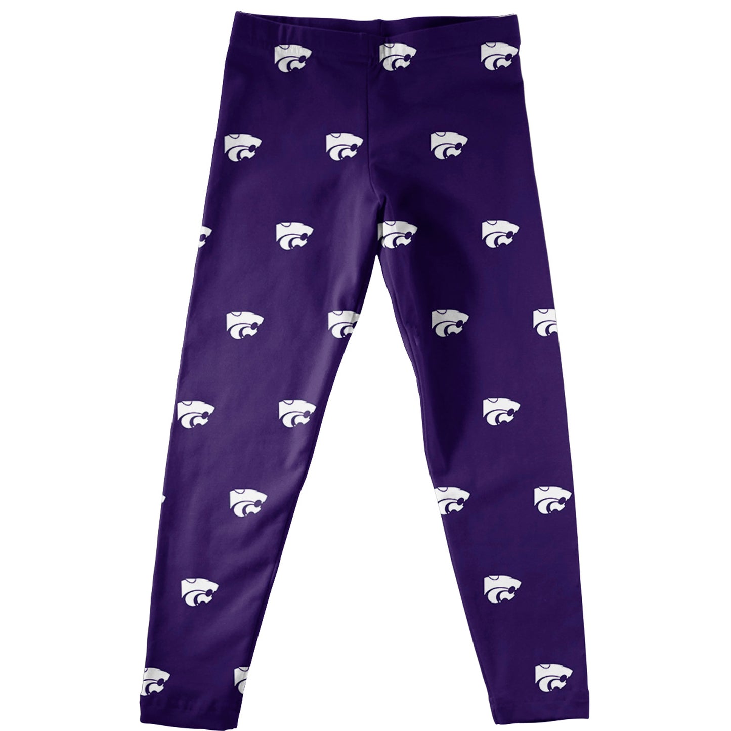 Girls Youth Purple Kansas State Wildcats All Over Print Leggings