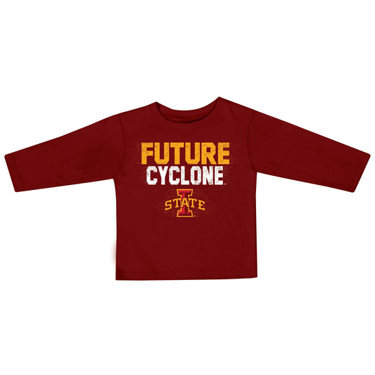 Toddler Russell Cardinal Iowa State Cyclones Wordmark Long Sleeve T-Shirt