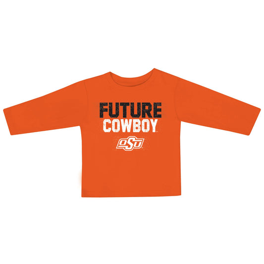 Toddler Russell Orange Oklahoma State Cowboys Wordmark Long Sleeve T-Shirt