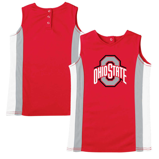 Girls Toddler Russell Scarlet Ohio State Buckeyes Cheerleader Dress