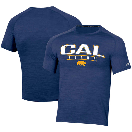 Men's Russell Navy Cal Bears Wordmark Raglan T-Shirt