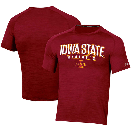 Men's Russell Cardinal Iowa State Cyclones Wordmark Raglan T-Shirt