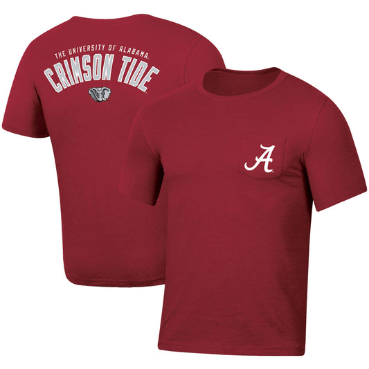 Men's Russell Heather Crimson Alabama Crimson Tide Pocket T-Shirt