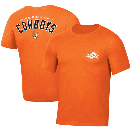 Men's Russell Heather Orange Oklahoma State Cowboys Pocket T-Shirt