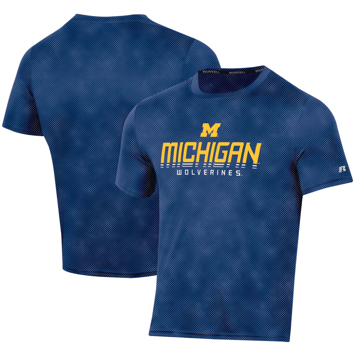 Men's Russell Navy Michigan Wolverines Synthetic Impact Team T-Shirt