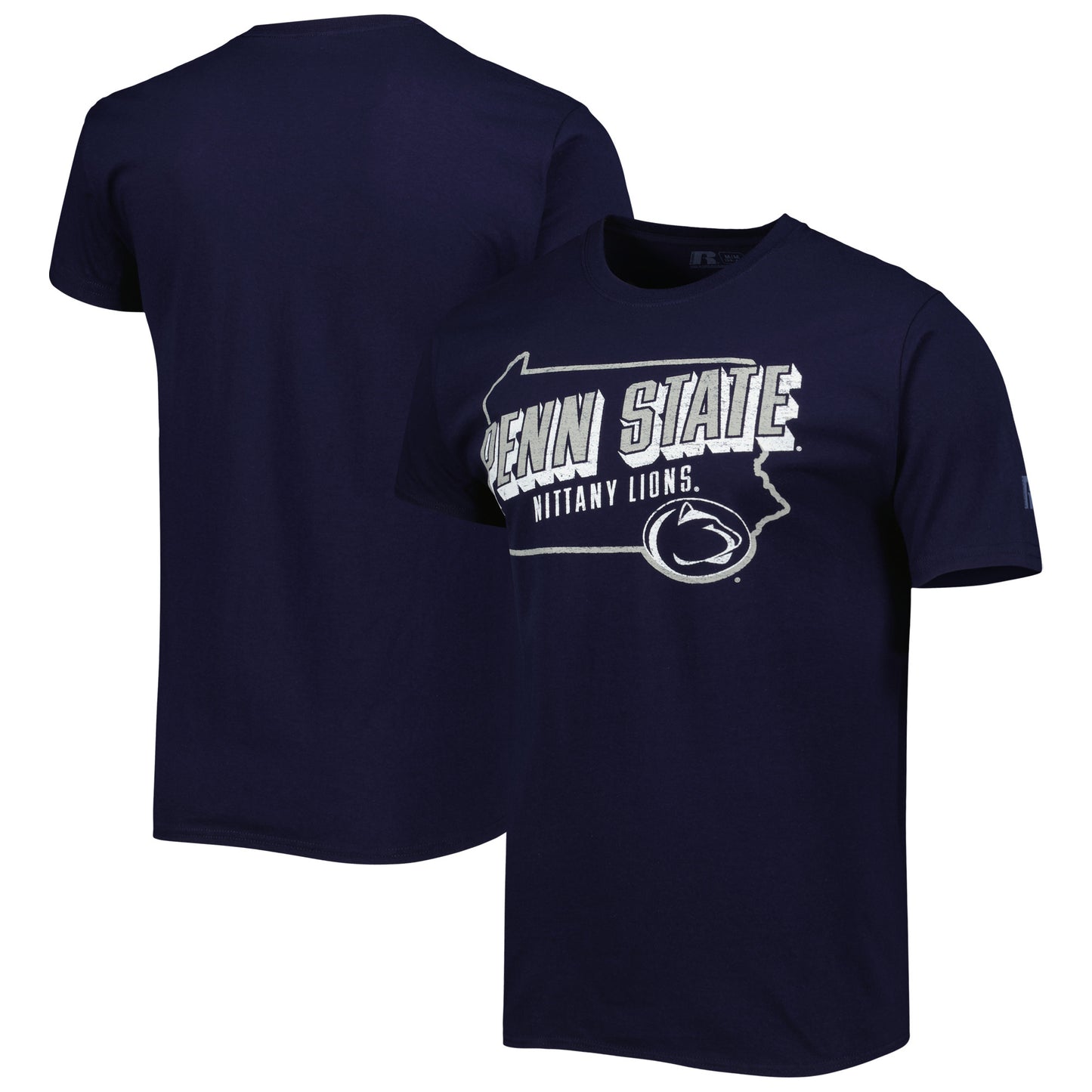 Men's Russell Navy Penn State Nittany Lions Team Spinner T-Shirt