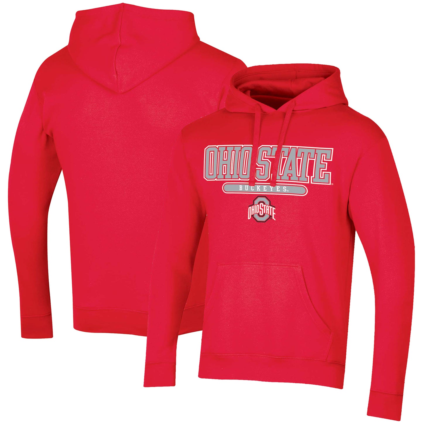 Men's Russell Scarlet Ohio State Buckeyes Team Pullover Hoodie