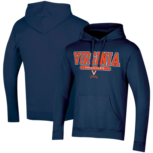 Men's Russell Navy Virginia Cavaliers Team Pullover Hoodie