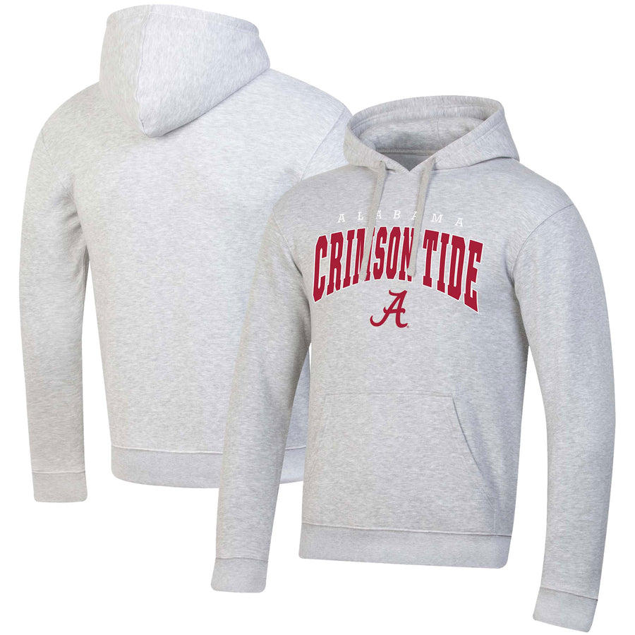 Men's Russell Alabama Crimson Tide Heather Gray Team Wordmark Pullover Hoodie