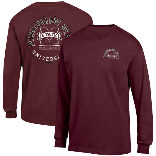 Men's Russell Maroon Mississippi State Bulldogs Long Sleeve T-Shirt