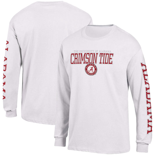 Men's Russell White Alabama Crimson Tide Long Sleeve T-Shirt