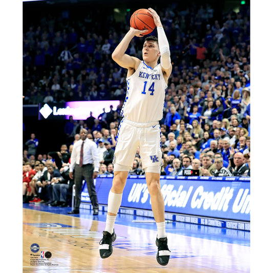 Tyler Herro Kentucky Wildcats Unsigned Shoots the Ball Photograph