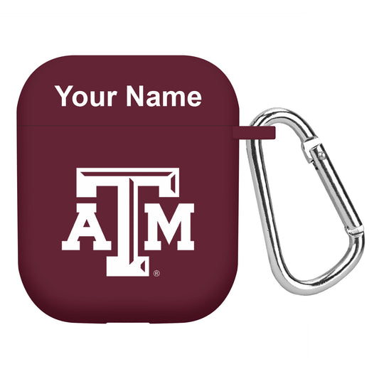 Maroon Texas A&M Aggies Personalized AirPods Case Cover