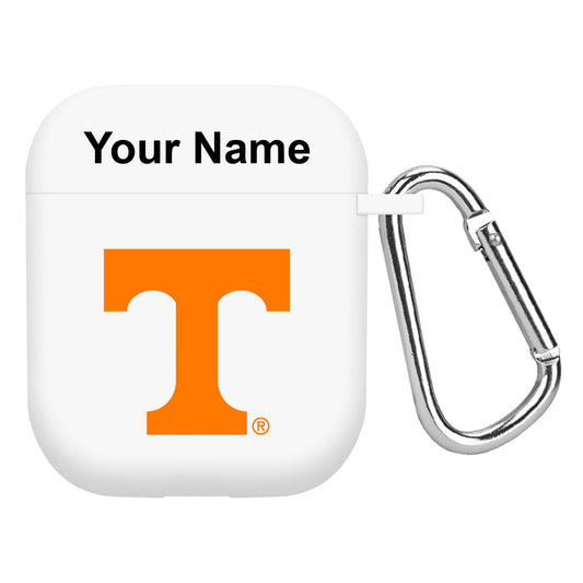 White Tennessee Volunteers Personalized AirPods Case Cover